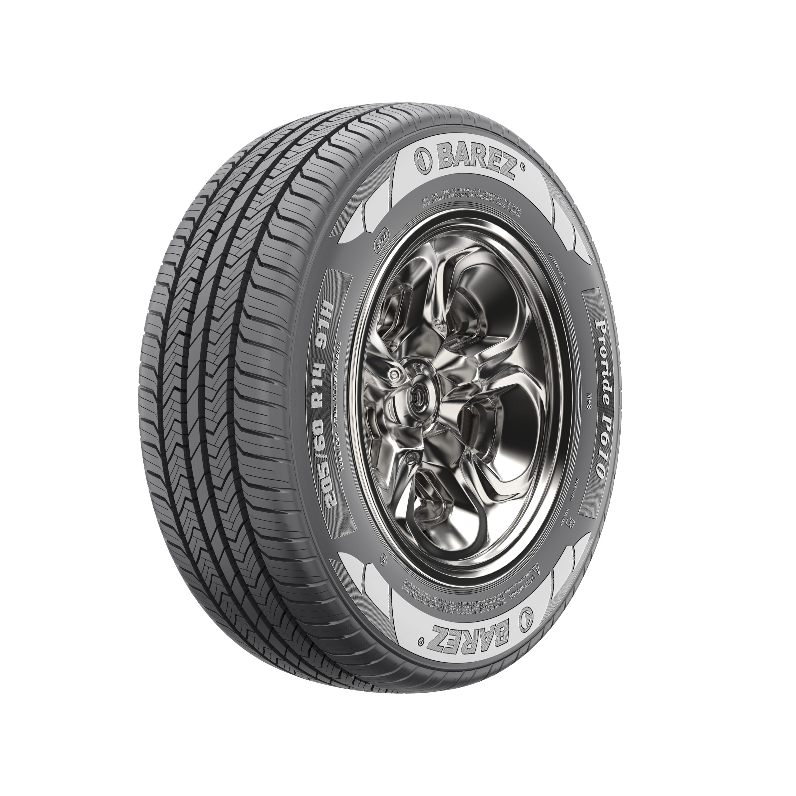 لاستیک خودرو بارز مدل P610 سایز 14 / 60 / 205 تولید سال 2026 – تک حلقه – گارانتی بارز