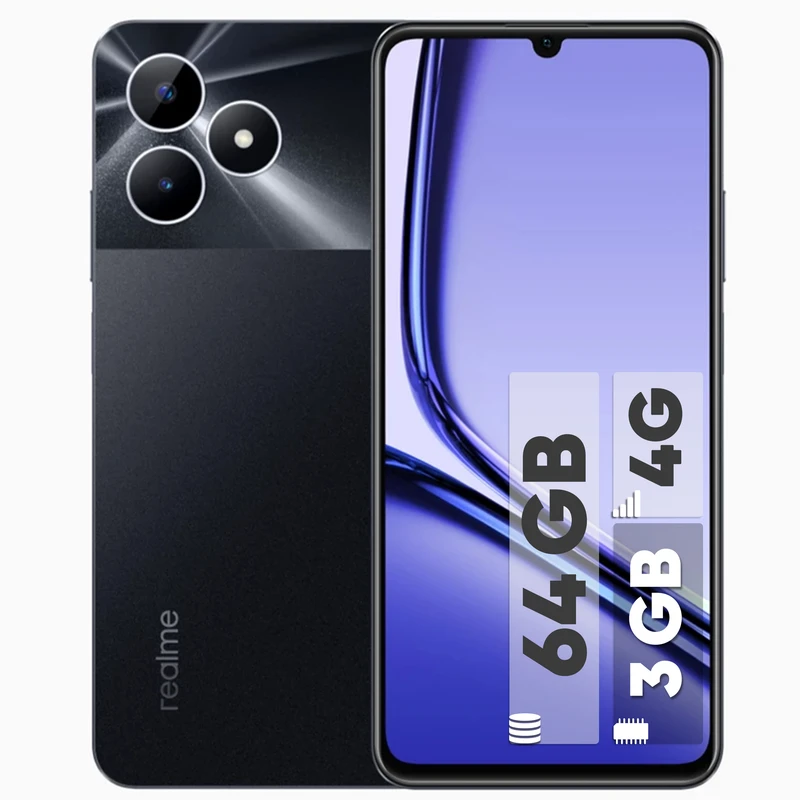 گوشی ریلمی مدل Note 50 ظرفیت 64 گیگ و رم 3 گیگ با گارانتی - مشکی
